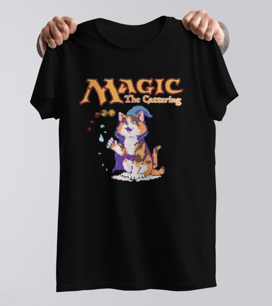 Magic The Cattering Cat Wizard With Magic The Gathering T-Shirt