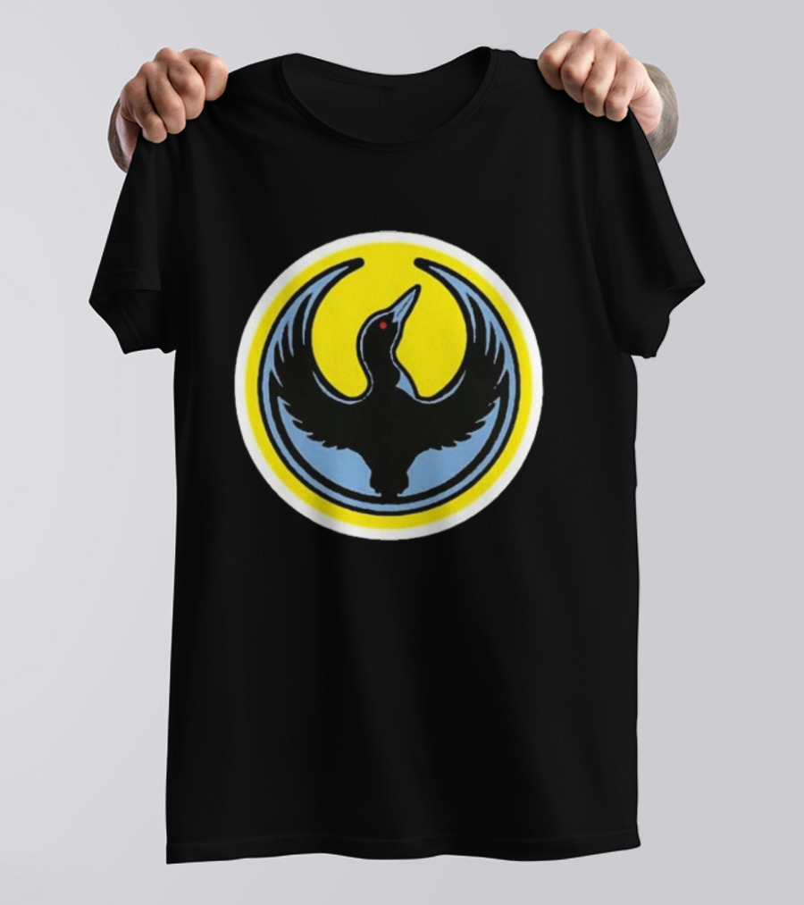 Minnesota Rebel Alliance Loon Symbol Yellow Circle T-Shirt