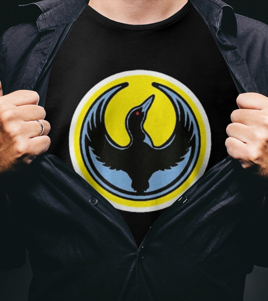 Minnesota Rebel Alliance Loon Symbol Yellow Circle T-Shirt