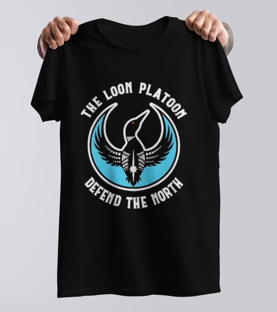 The Loon Platoon Defend The North Loon Bird Crest Rebel Alliance T-Shirt