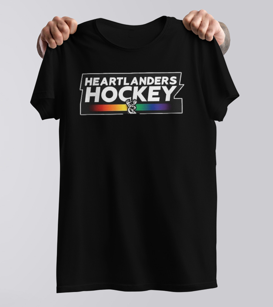 Heartlanders Hockey Rainbow Antler Pride T-Shirt