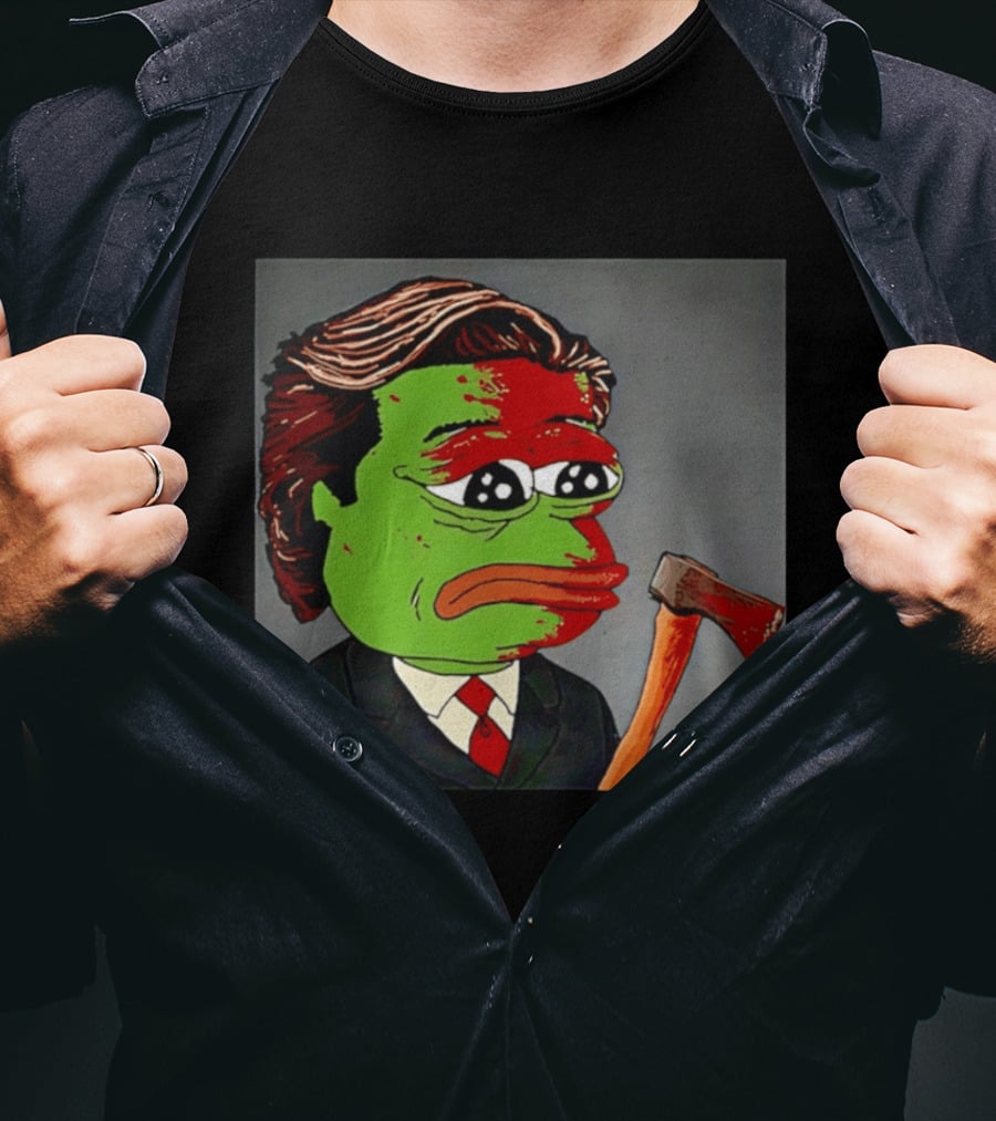 Pepe The Frog As Patrick Bateman With Axe Mashup T-Shirt
