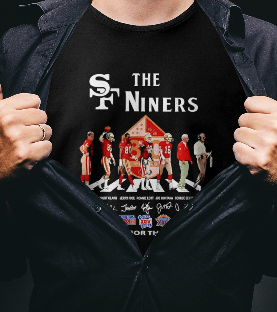 The Niners San Francisco 49ers Legends Thank You For The Memories Icons And Championships T-Shirt
