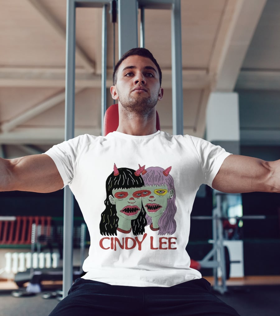 Cindy Lee Two Face Horned Creature Horror T-Shirt