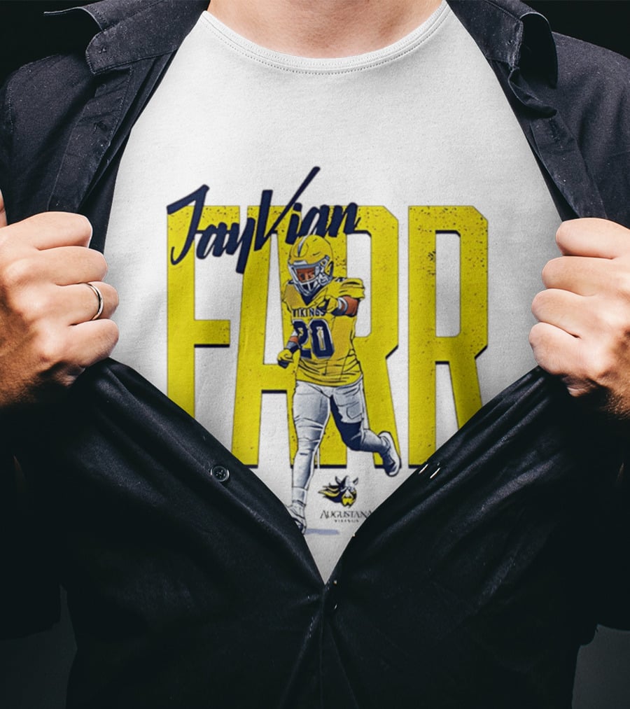 Jayvian Farr Vikings Football Caricature NCAA Number 20 T-Shirt