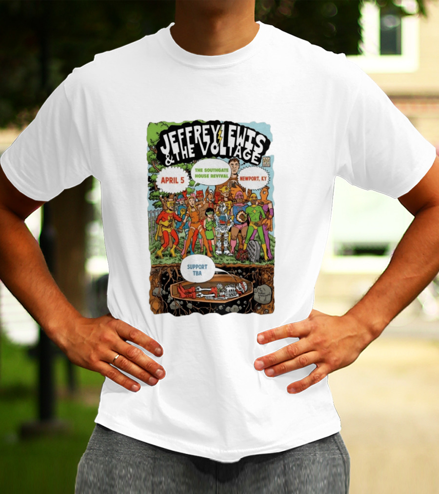 Jeffrey Lewis And The Voltage Newport KY Southgate House Revival April 5 T-Shirt