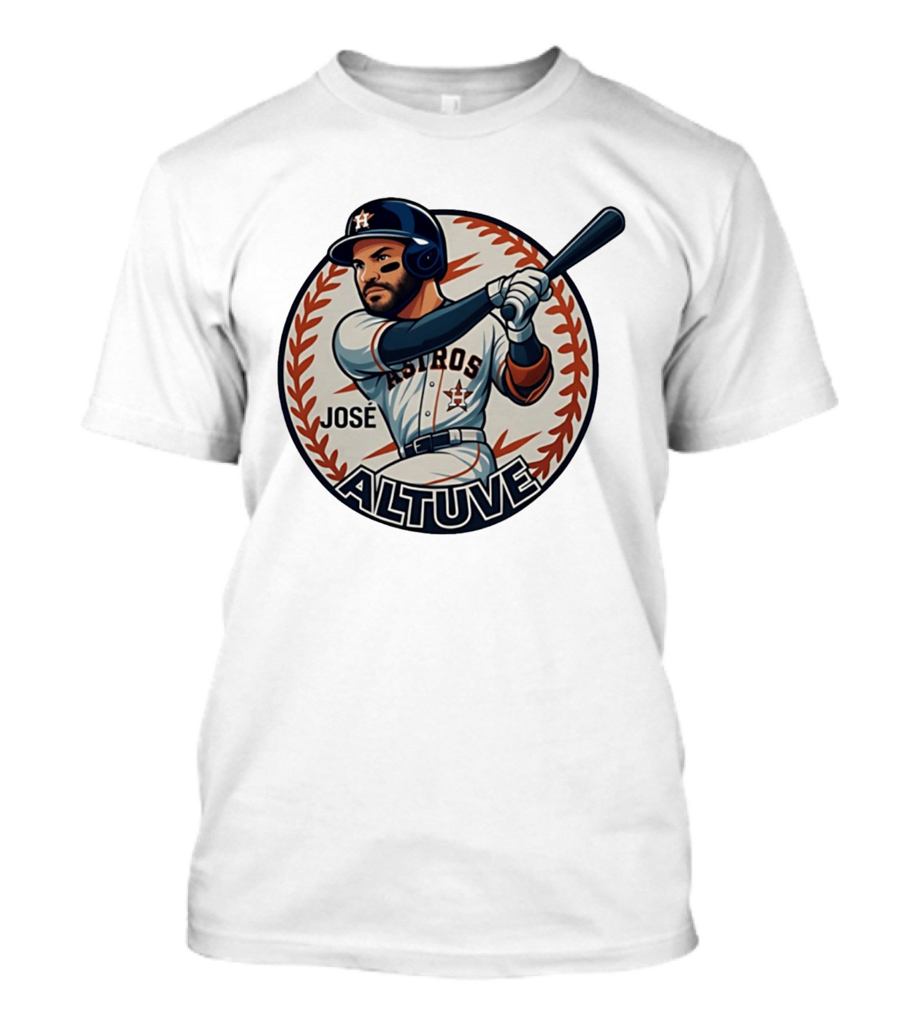 Houston Astros José Altuve Baseball Caricature T-Shirt