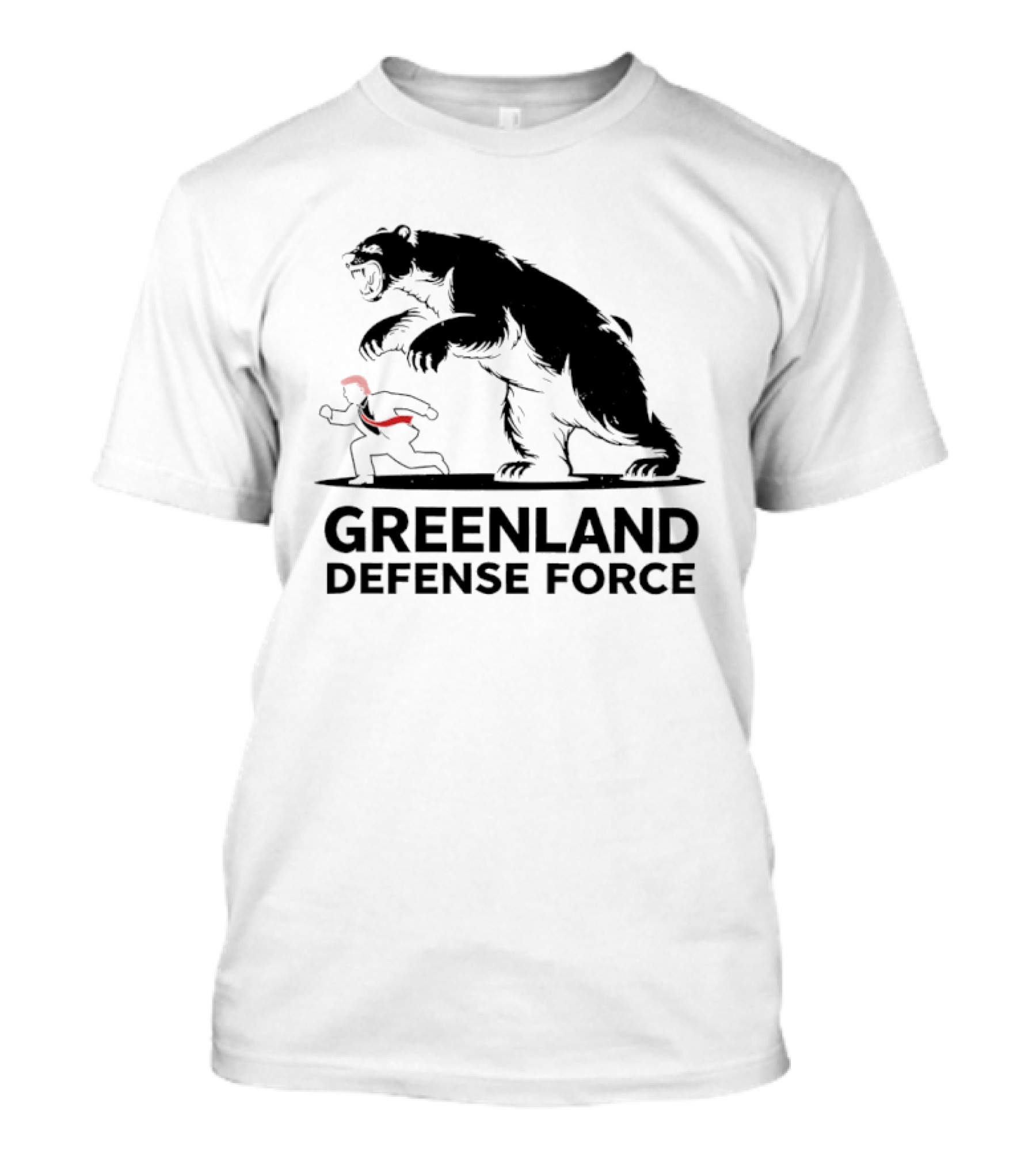 Greenland Defense Force Polar Bear And Man T-Shirt