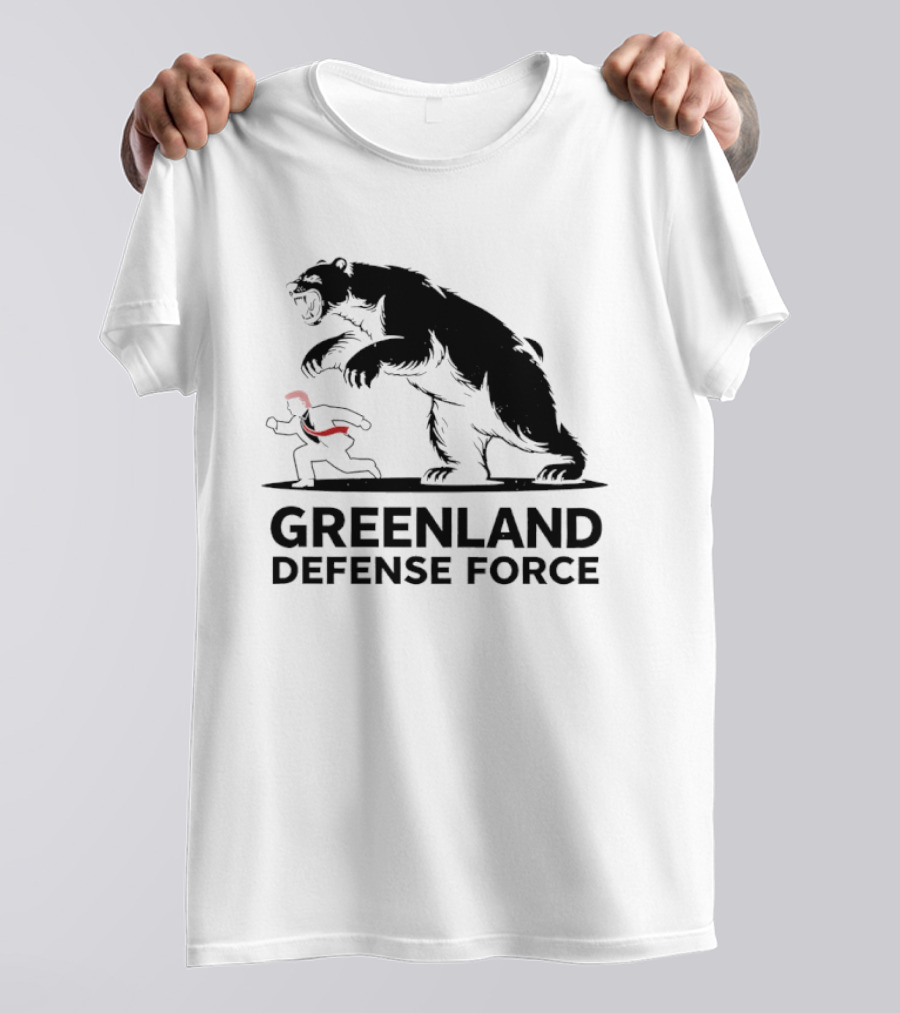 Greenland Defense Force Polar Bear And Man T-Shirt