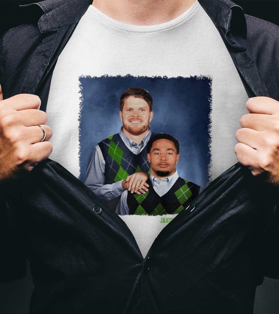 Sam Darnold Jaxon Smith Njigba Seattle Seahawks Step Brothers Football T-Shirt