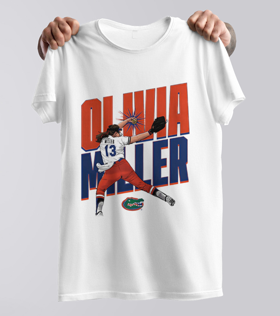 Olivia Miller Florida Gators Softball NCAA Player Caricature T-Shirt