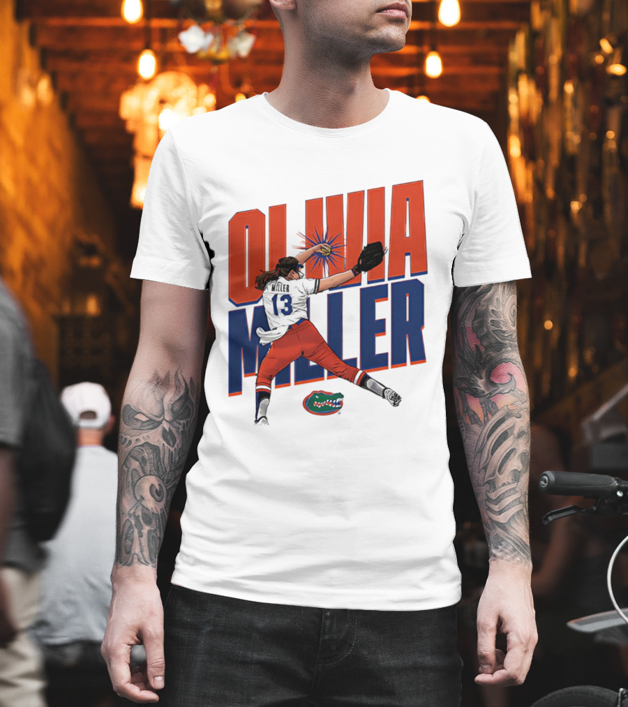 Olivia Miller Florida Gators Softball NCAA Player Caricature T-Shirt
