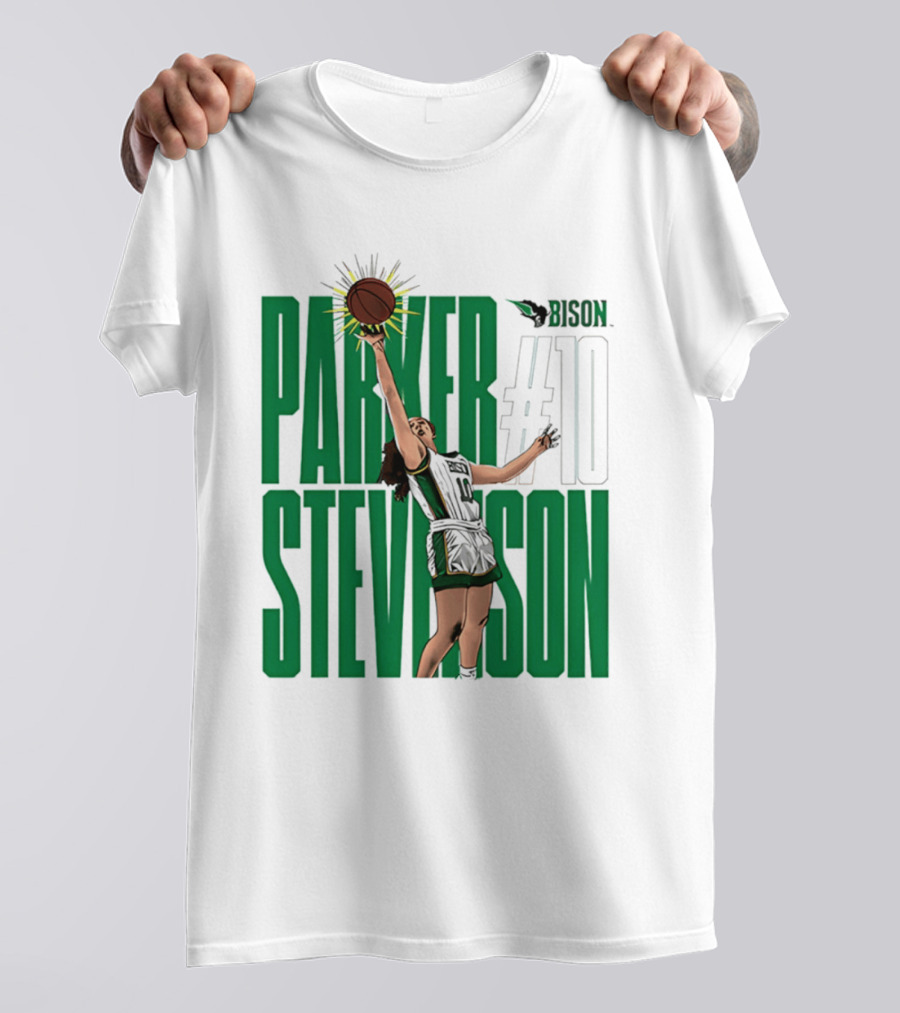 Parker Stevenson OKBU Bison #10 Basketball NCAA Caricature T-Shirt