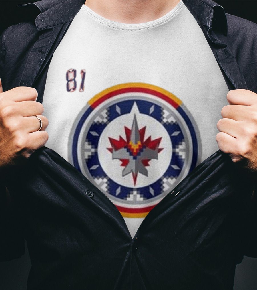 Winnipeg Jets Wasacnews Night 2026 Pixelated Logo 81 T-Shirt