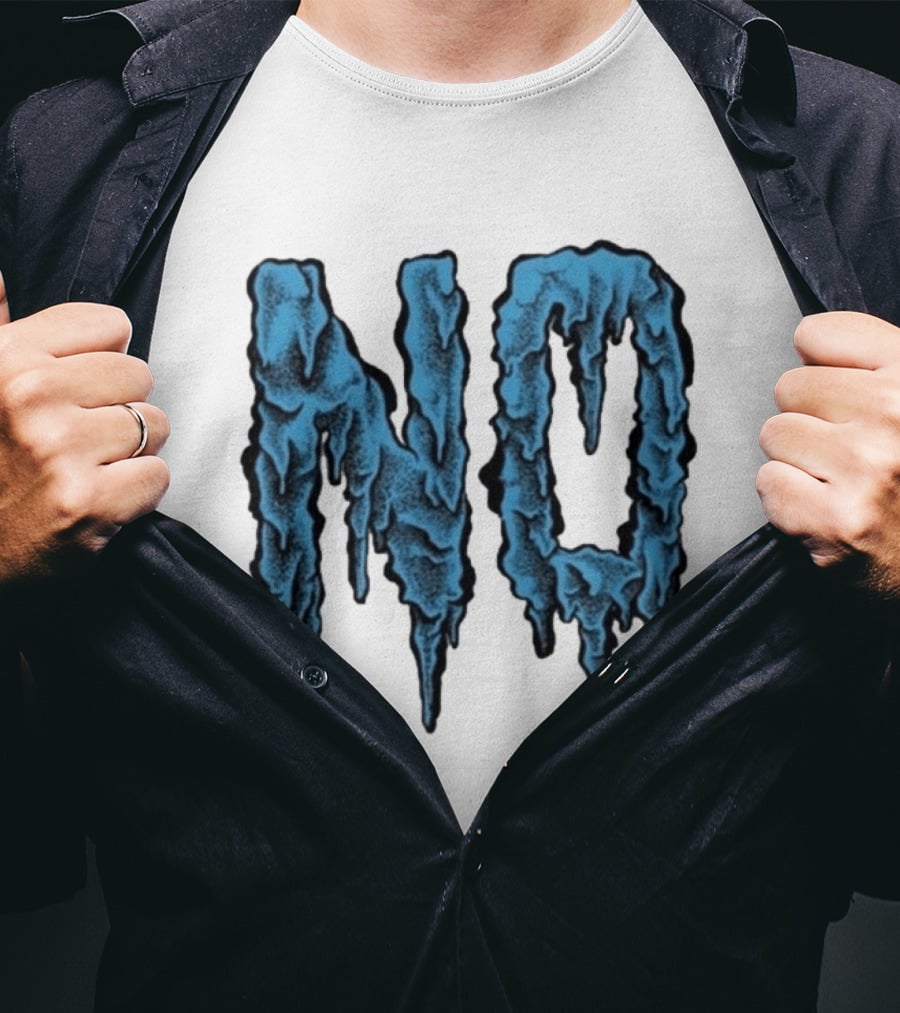 Aaron Turner NO Blue Ice Letters T-Shirt