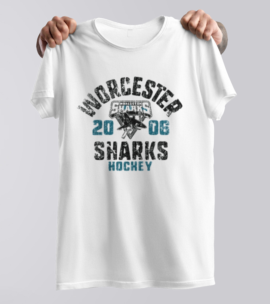 Worcester Sharks Hockey 2006 Vintage Style Bimm Ridder Sharks Issues T-Shirt