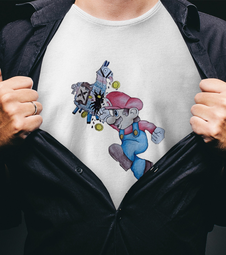 Super Mario Llama Coins Jumping T-Shirt