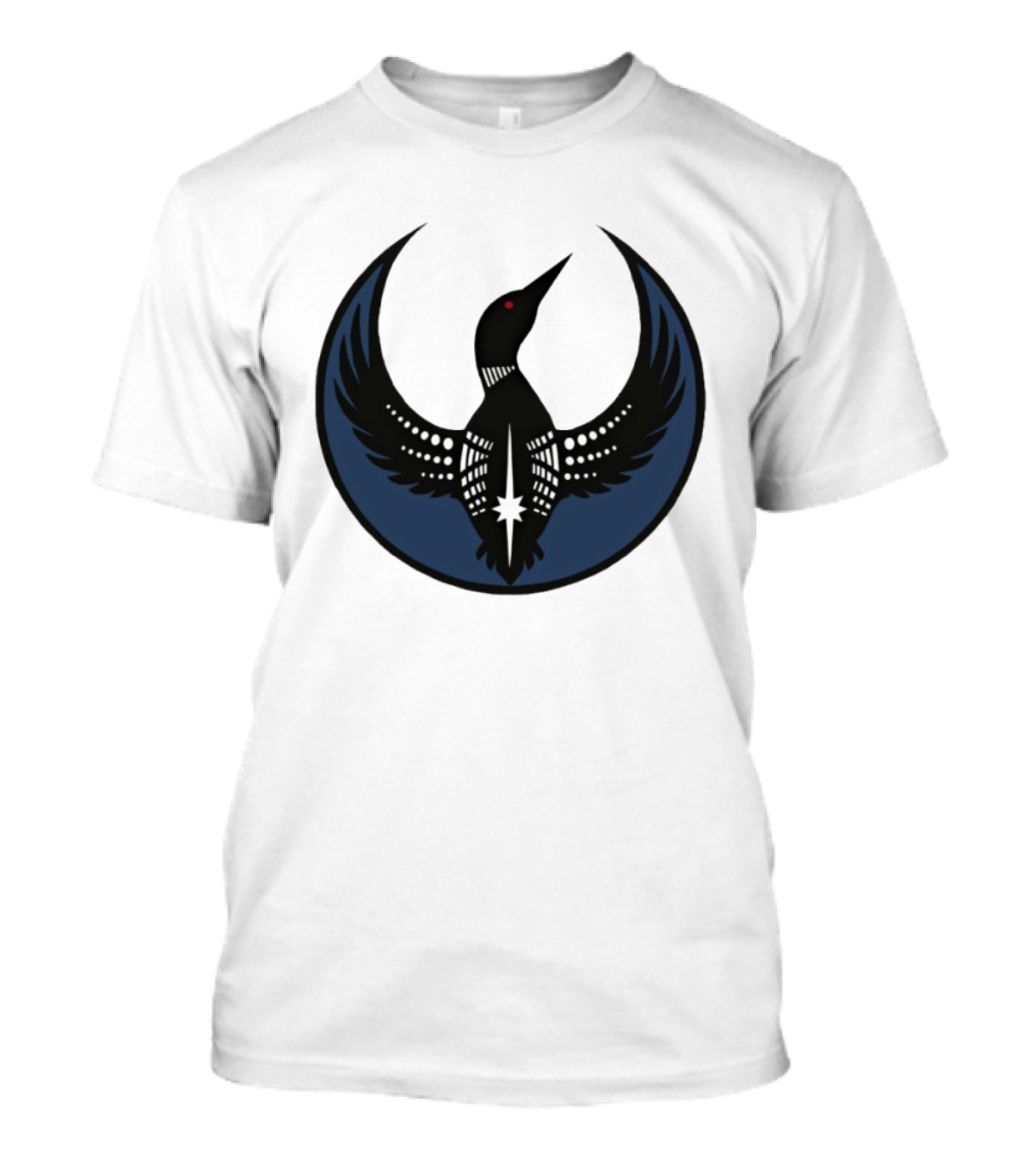 Minnesota Loon Bird Resist Ice Dark Circle Wings T-Shirt