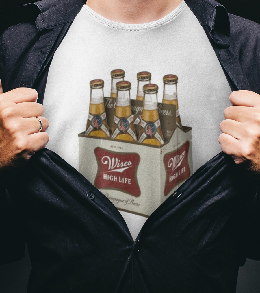 Wisco High Life Six Pack The Champagne Of Beers T-Shirt