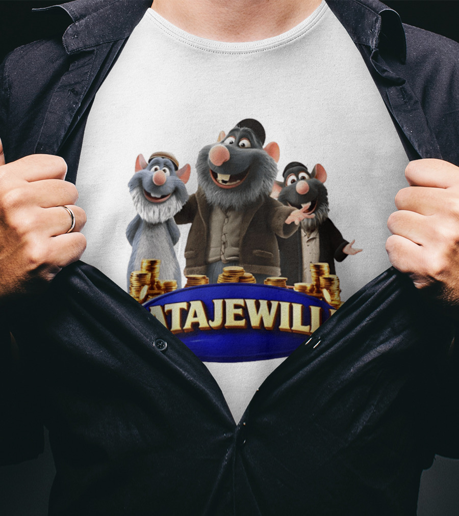 Ratajewille Remy Ratatouille Cartoon Characters Coins T-Shirt