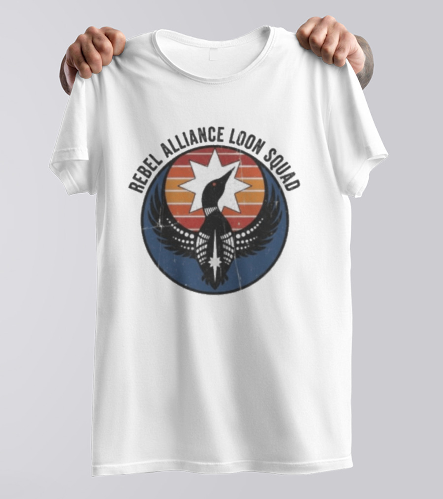 Rebel Alliance Loon Squad Star Emblem Vintage Retro Circle T-Shirt