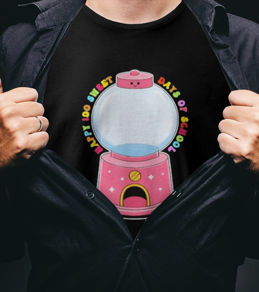 Happy 100 Sweet Days Of School Gumball Machine T-Shirt