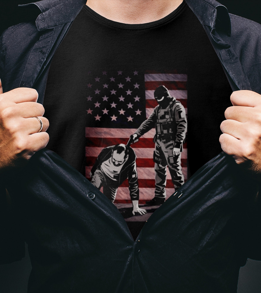 Alex Pretti Was Executed By Ice Flag America T-Shirt