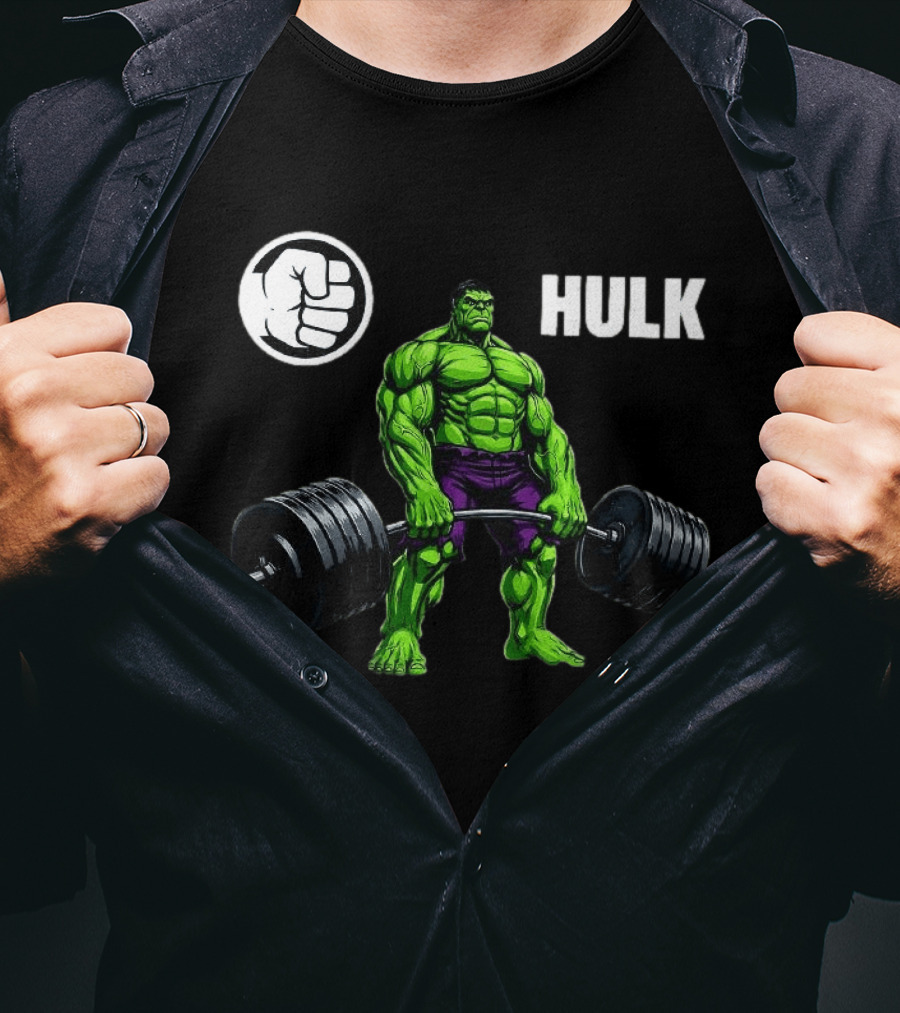 Hulk Lifting Weights Gym Workout Bodybuilding Motivation T-Shirt