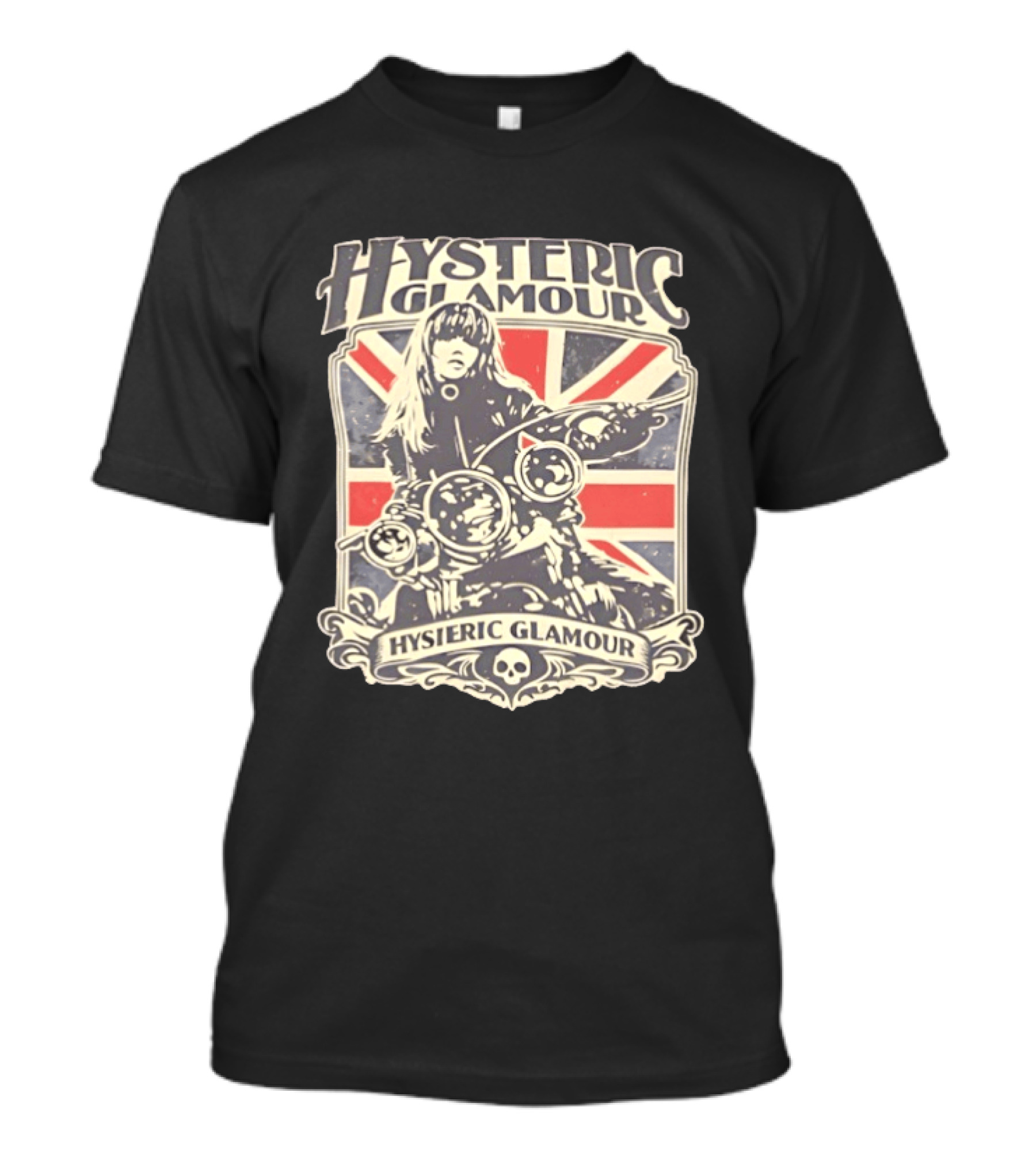 Hysteric Glamour Biker Girl Union Jack Rock Rider T-Shirt
