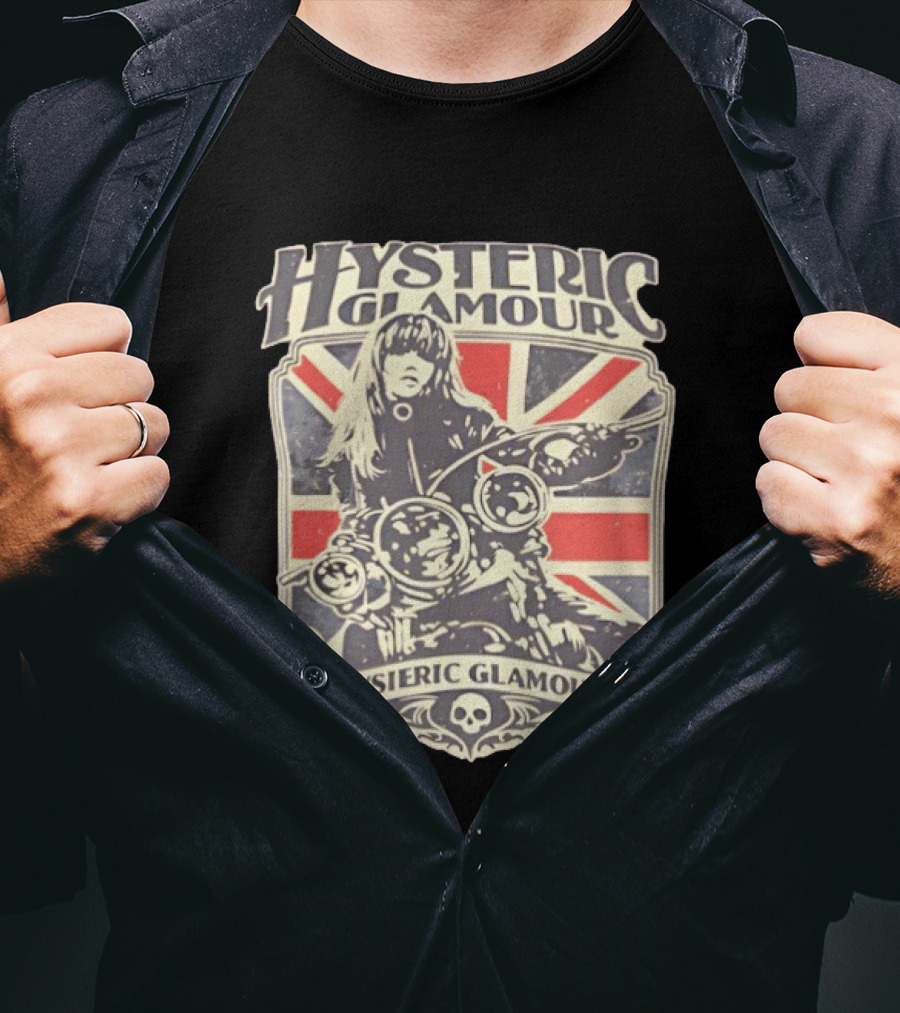Hysteric Glamour Biker Girl Union Jack Rock Rider T-Shirt