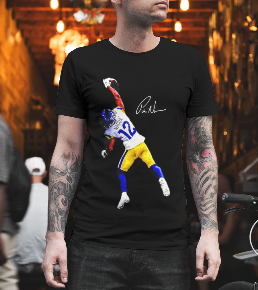 Puka Nacua 12 Los Angeles Rams Football Catch Highlight T-Shirt