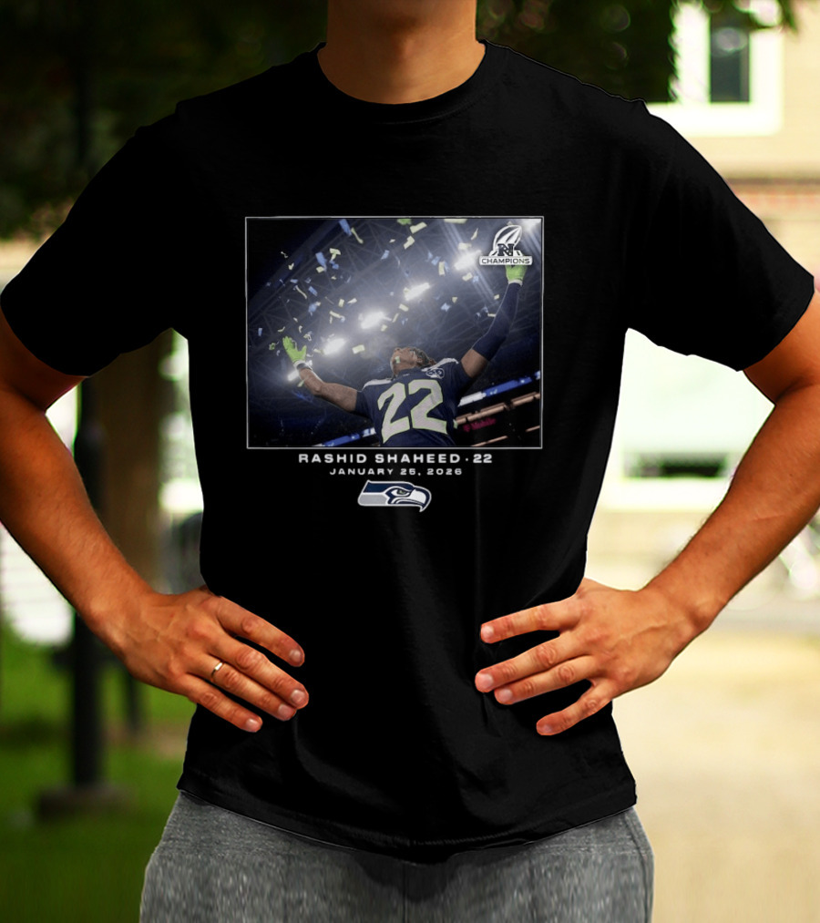 Rashid Shaheed 22 NFC Champions January 8 2023 Seattle Seahawks T-Shirt
