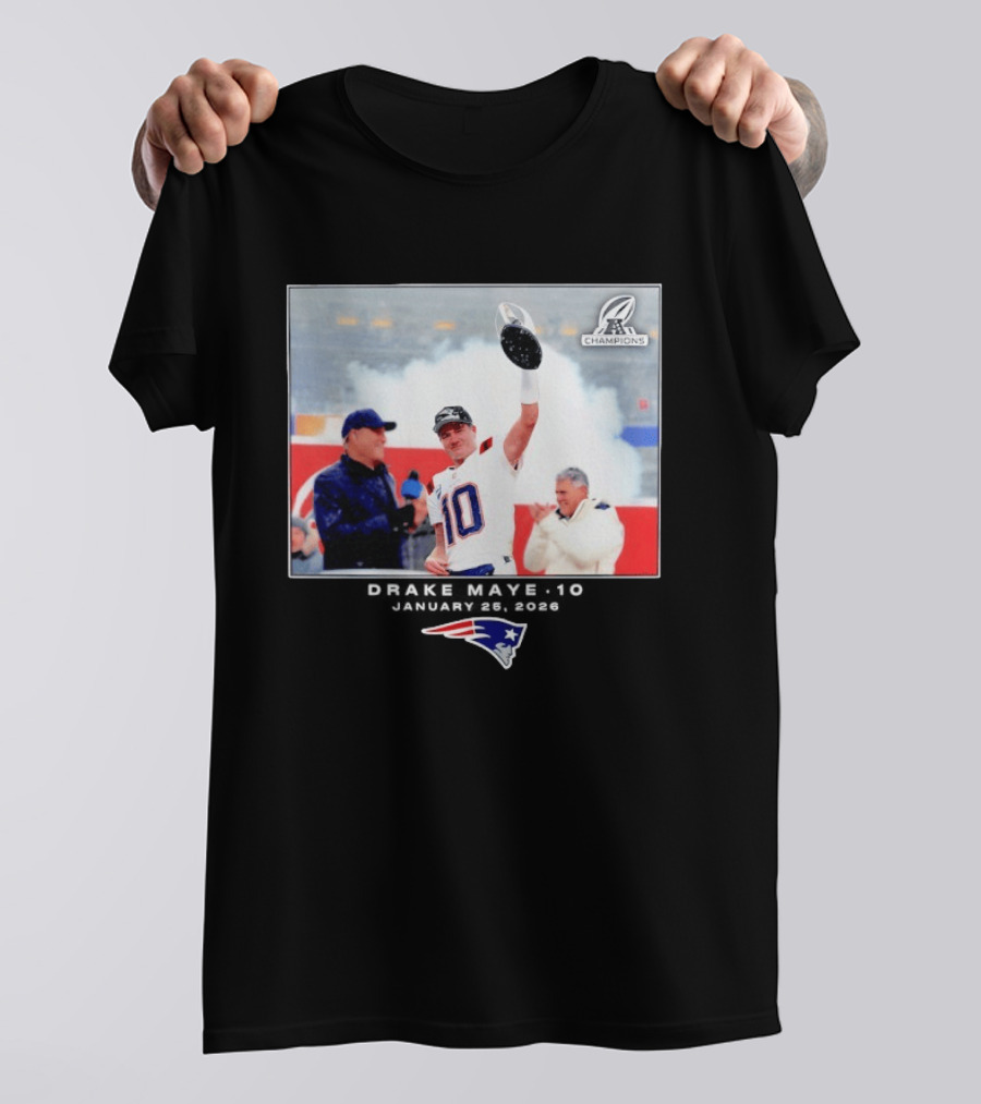 Drake Maye New England Patriots Super Bowl Champions Week 21 Big & Tall T-Shirt
