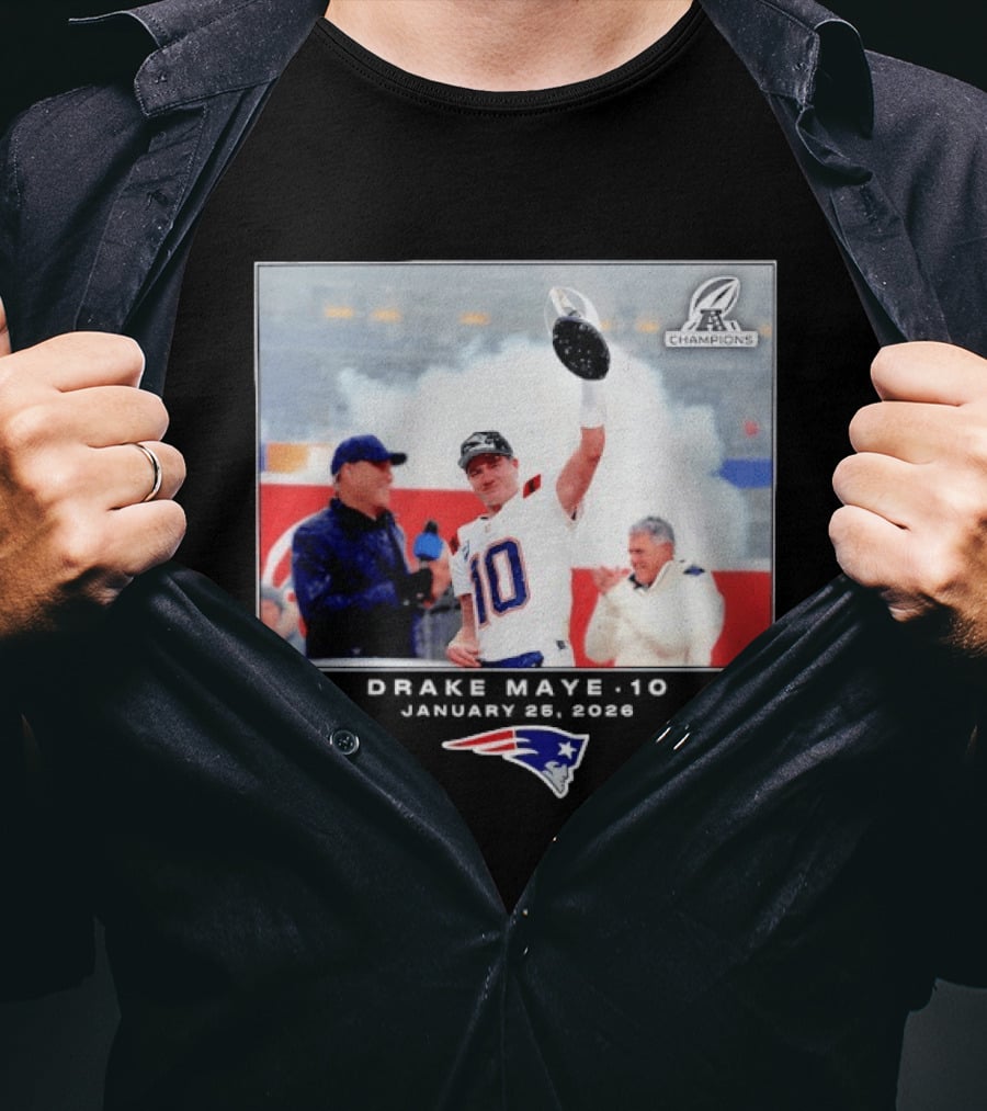 Drake Maye New England Patriots Super Bowl Champions Week 21 Big & Tall T-Shirt