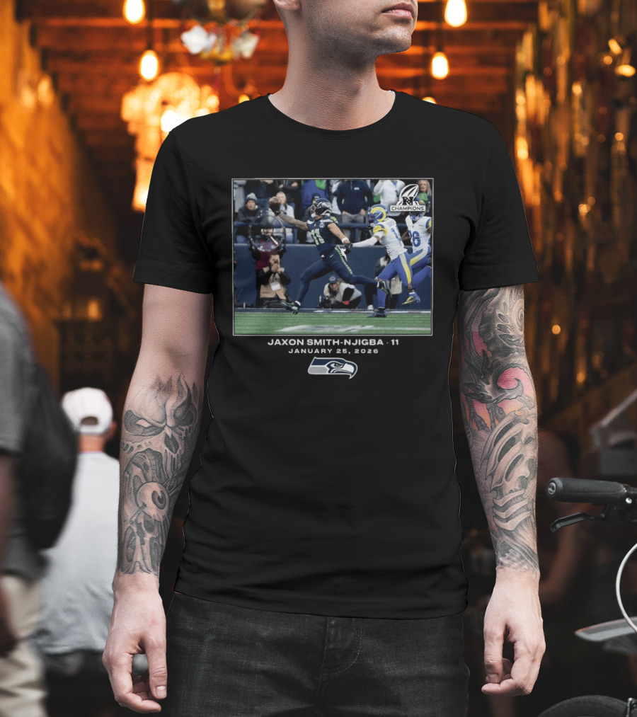 Seattle Seahawks Jaxon Smith Njigba 11 NFC Champions 2023 T-Shirt