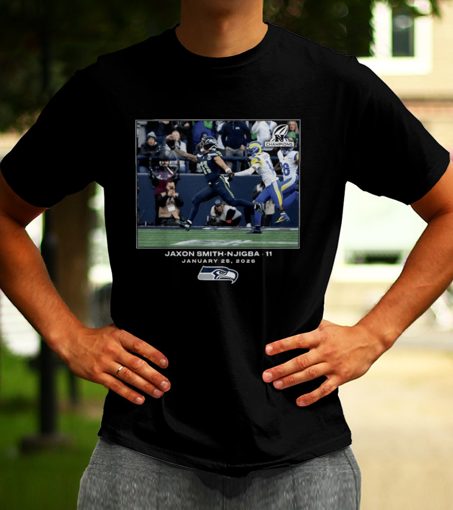 Seattle Seahawks Jaxon Smith Njigba 11 NFC Champions 2023 T-Shirt
