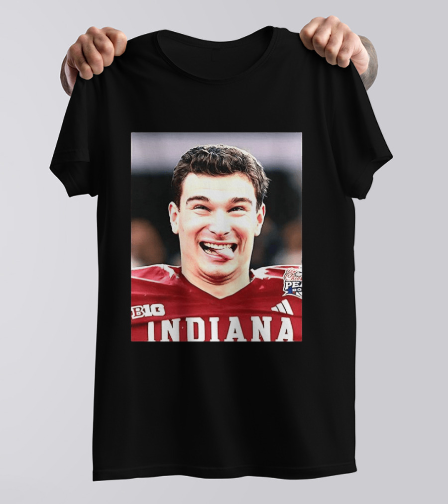 Indiana Hoosiers Fernando Mendoza NCAA Football Celebration Big Ten Championship Peachtree Bowl T-Shirt
