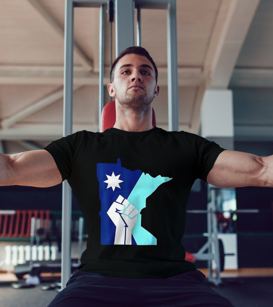 Protest Fists Resist Minnesota Map Star T-Shirt