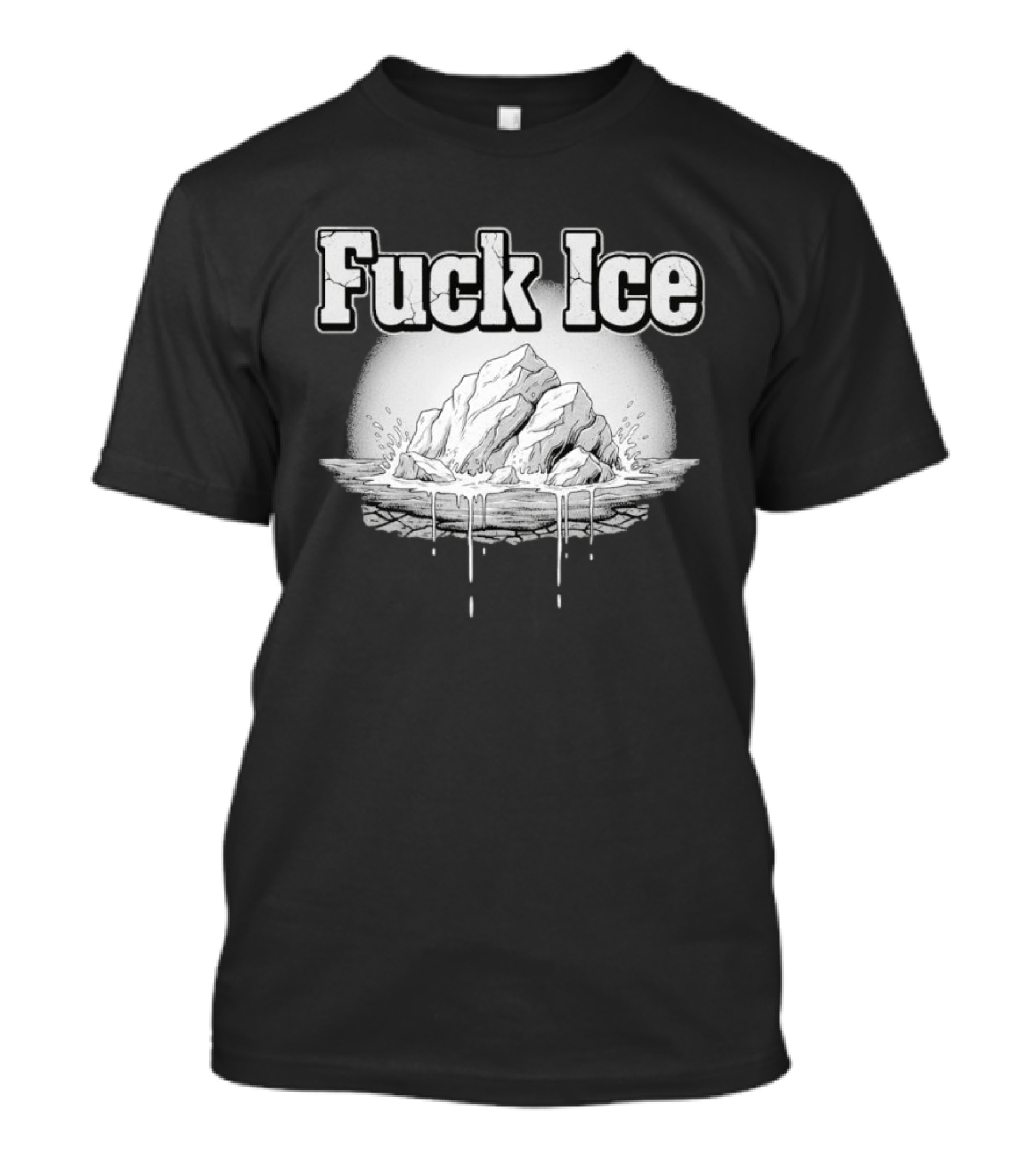 Iceberg Statement Bold Typography Ice Melting T-Shirt