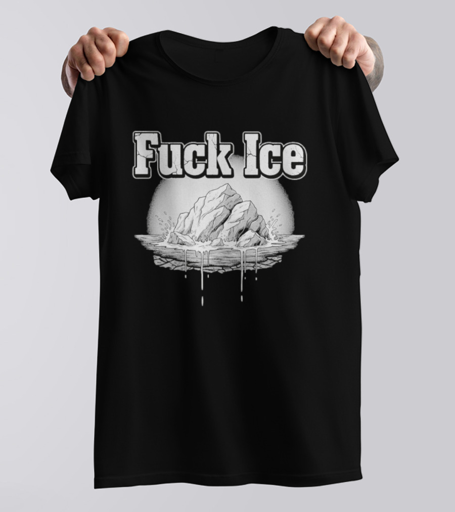 Iceberg Statement Bold Typography Ice Melting T-Shirt