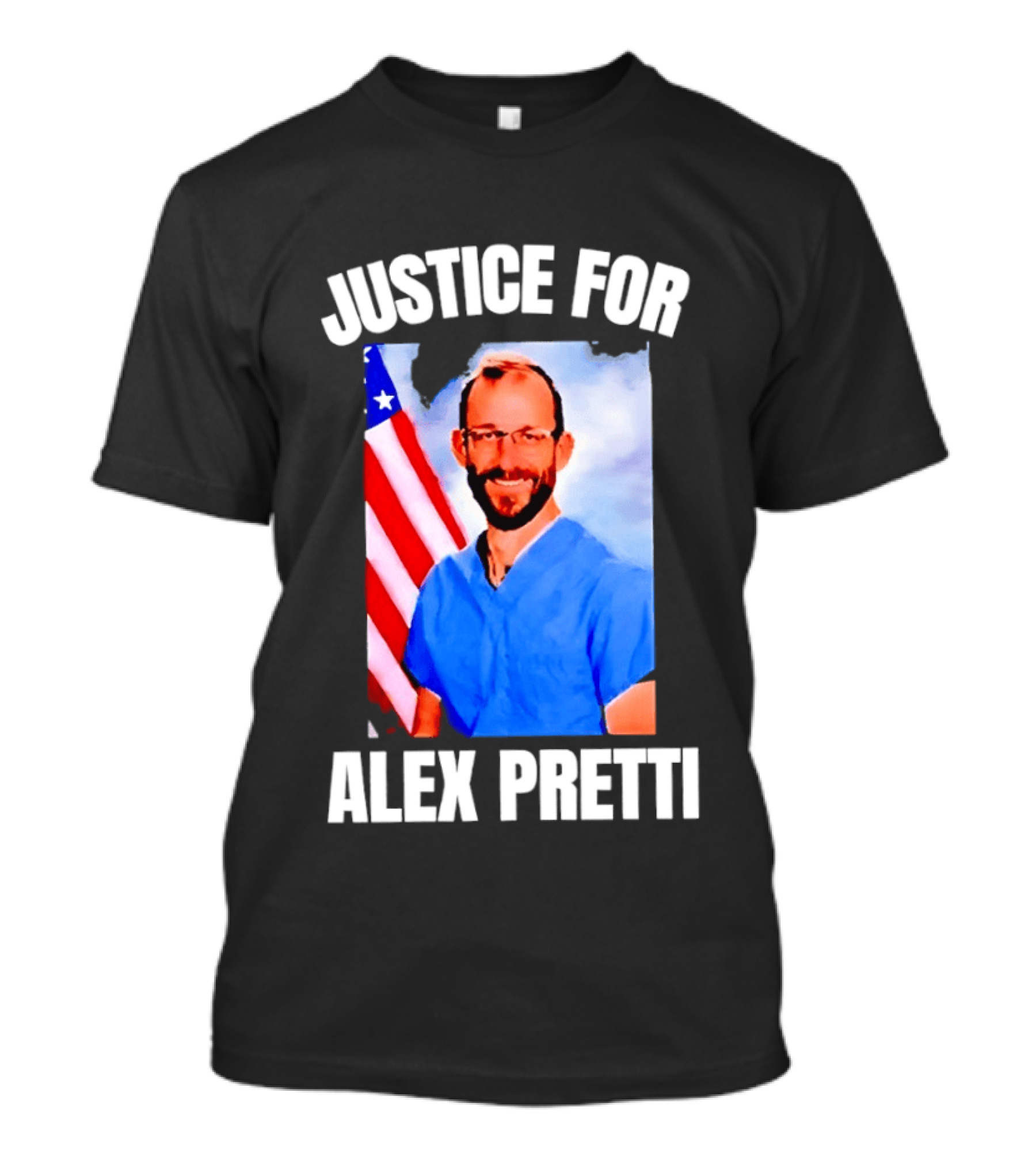 Justice For Alex Pretti American Flag T-Shirt
