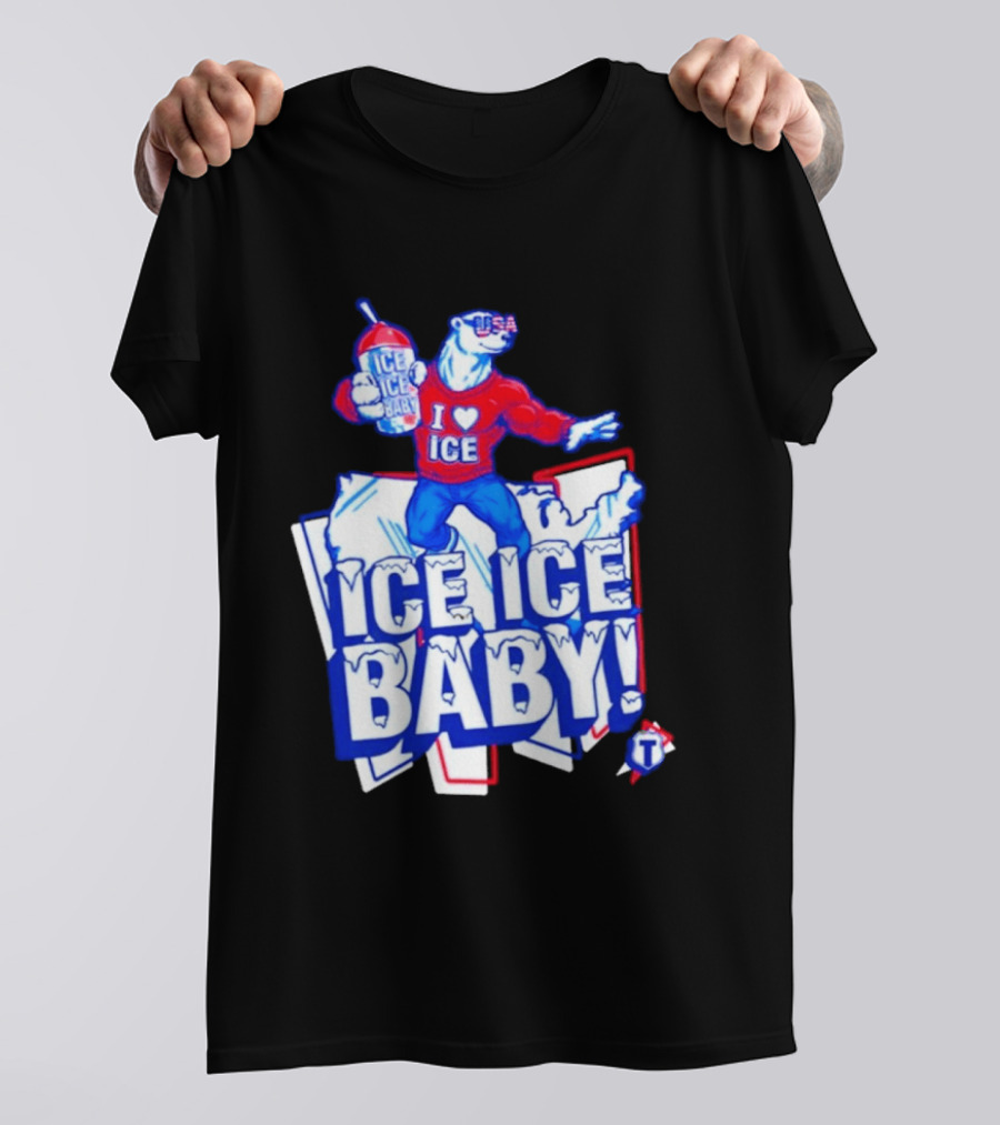 Tatum I Love Ice Ice Baby USA Polar Bear T-Shirt