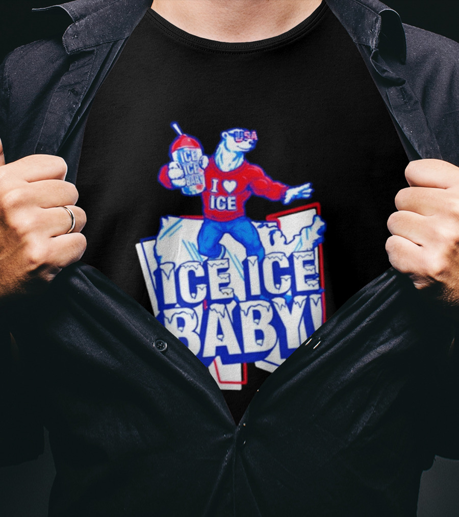 Tatum I Love Ice Ice Baby USA Polar Bear T-Shirt