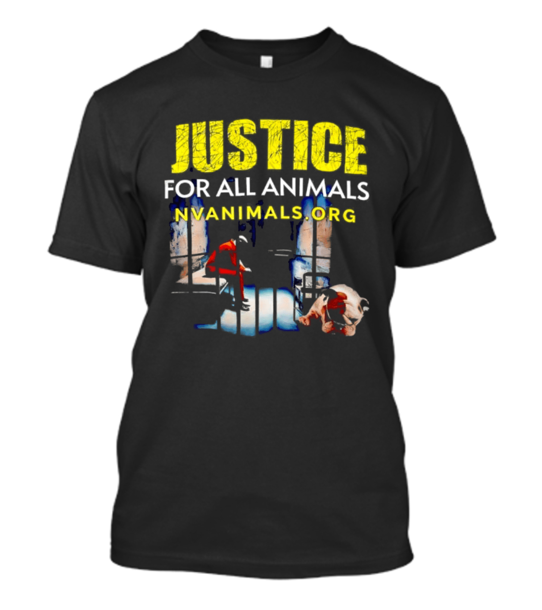 Justice For All Animals NVAnimals.org Compassion Awareness T-Shirt