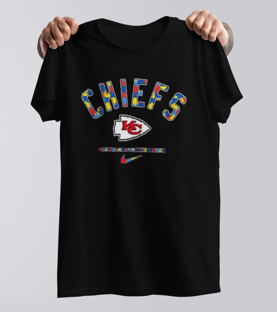 Chiefs Kansas City Autism Awareness Month They Not Like Us Nike T-Shirt
