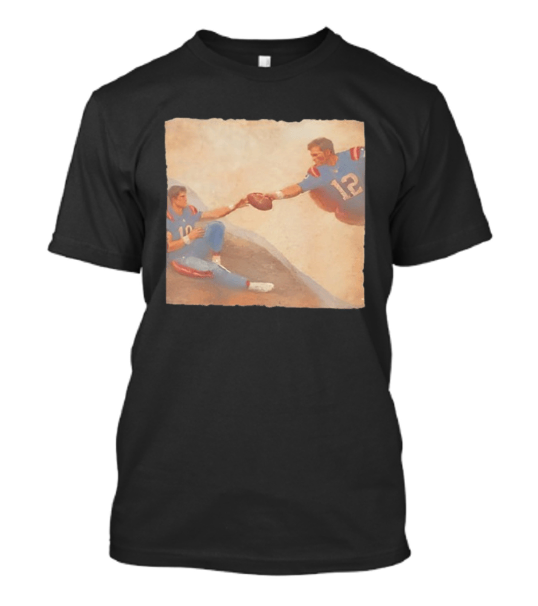 The Creation Of Tom Brady Passing Football To Drake Maye T-Shirt