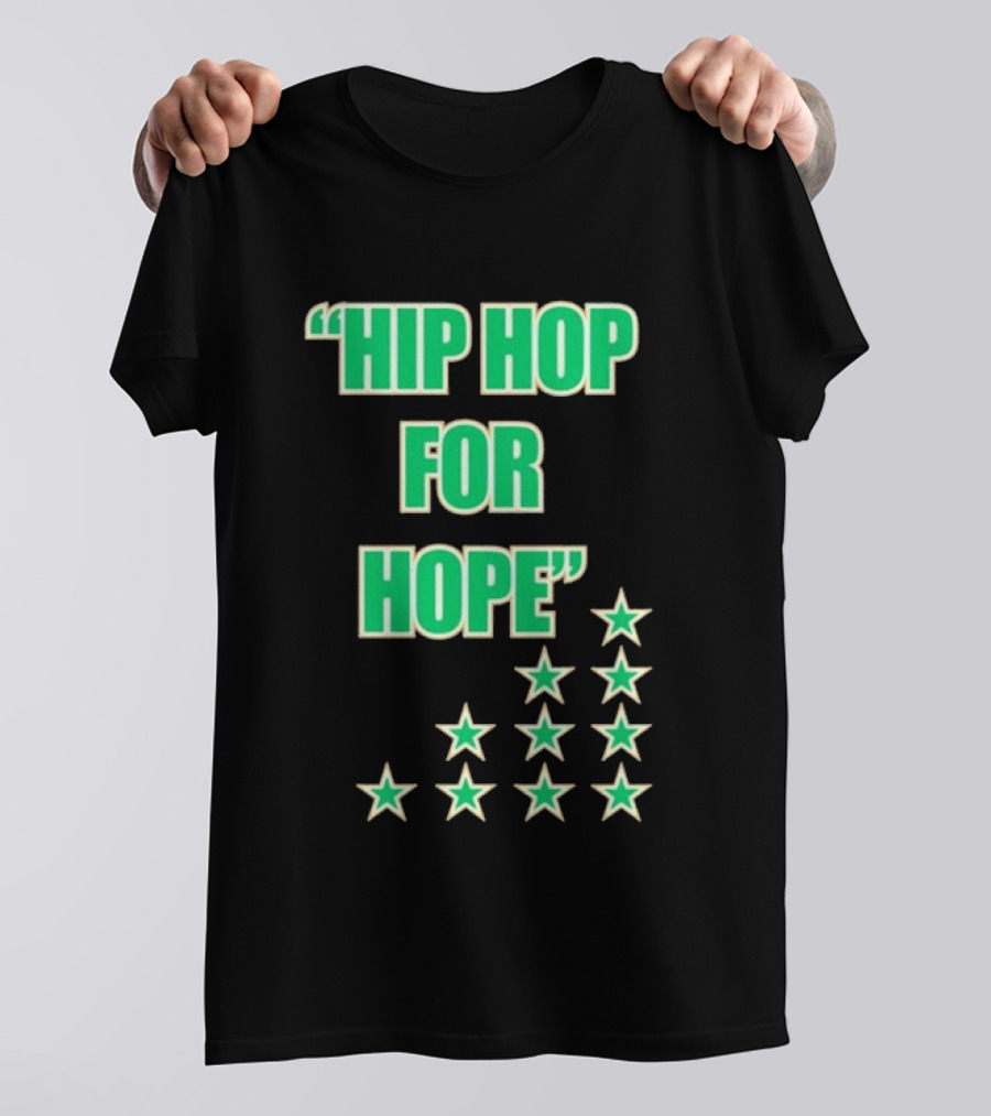 Hip Hop For Hope Green Stars Collection T-Shirt