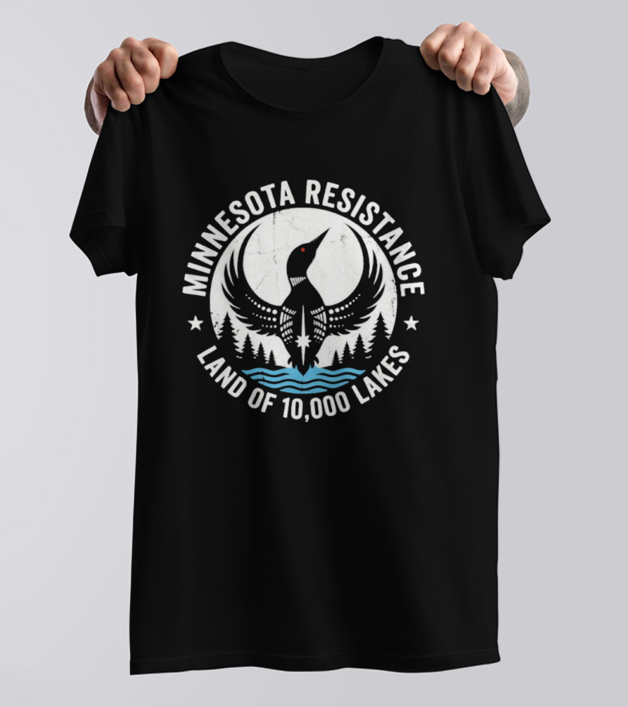 Minnesota Resistance Loon Land Of 10,000 Lakes T-Shirt