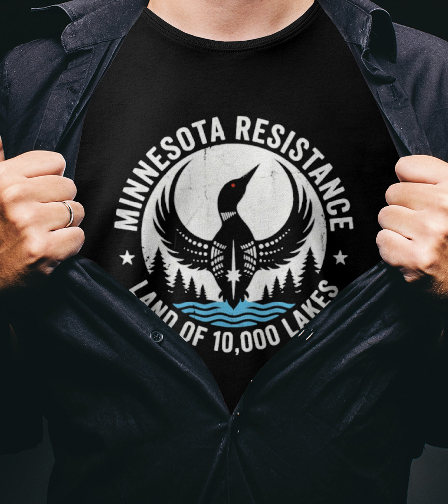 Minnesota Resistance Loon Land Of 10,000 Lakes T-Shirt
