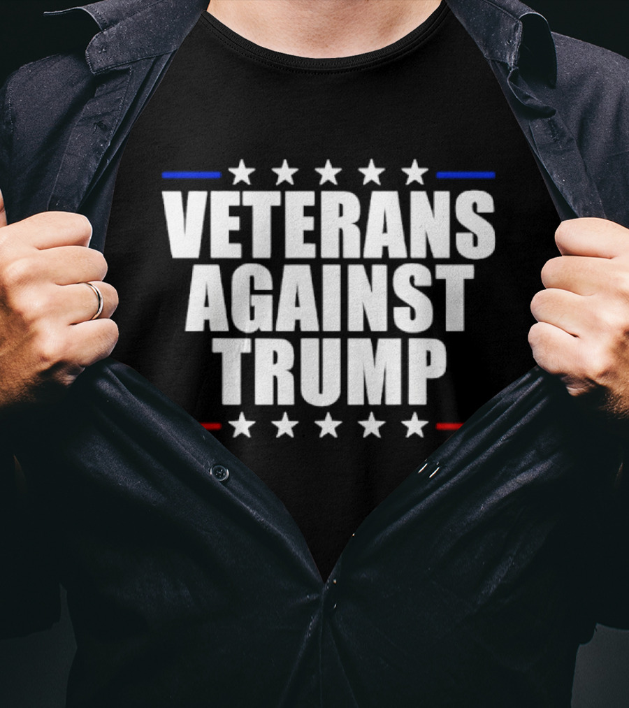 Veterans Against Trump Stars Stripes T-Shirt